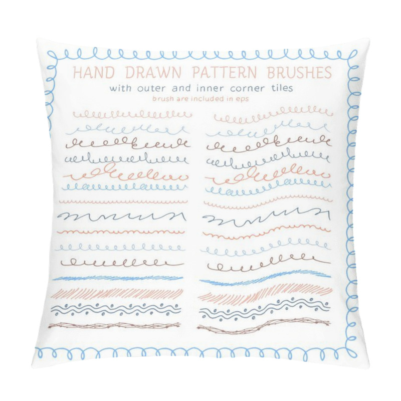 Personality  Hand Drawn Decorative Paintbrushes Set Pillow Covers