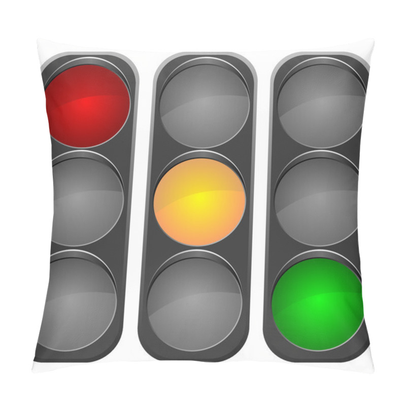 Personality  Vector Image Traffic Light Pillow Covers