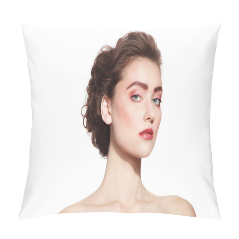 Personality  Beautiful Profile With Prom Hairdo Pillow Covers