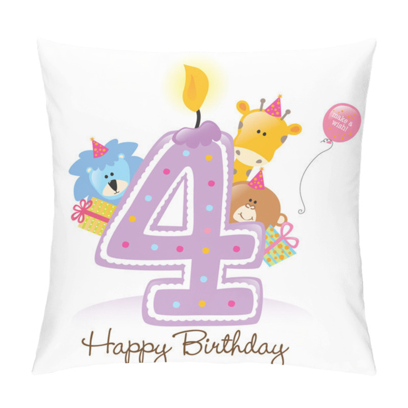 Personality  Birthday Candle And Animals Pillow Covers