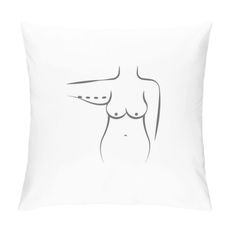 Personality  Plastic Surgery Hand Draw Icon. Elements Of Face And Body Lifting Illustration Icon. Signs And Symbols Can Be Used For Web, Logo, Mobile App, UI, UX On White Background Pillow Covers