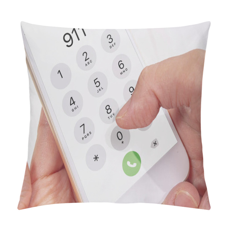 Personality  Call Emergency 911 Hands Holding A Phone Pillow Covers