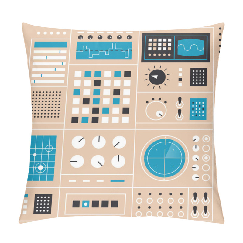 Personality  Abstract Dashboard Control Panel Pillow Covers