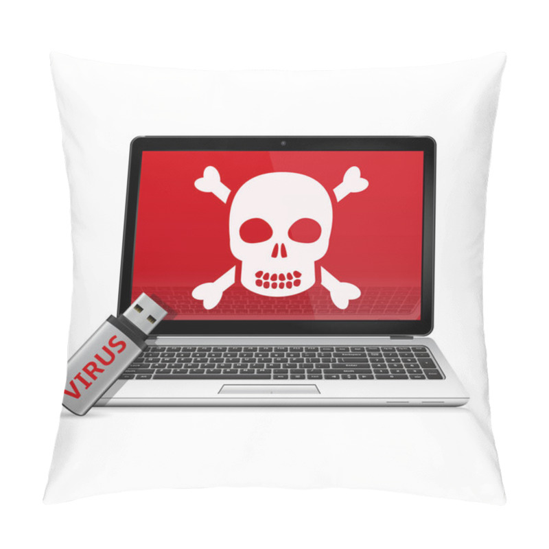 Personality  USB Flash Drive With Computer Virus And Infected Laptop Pillow Covers