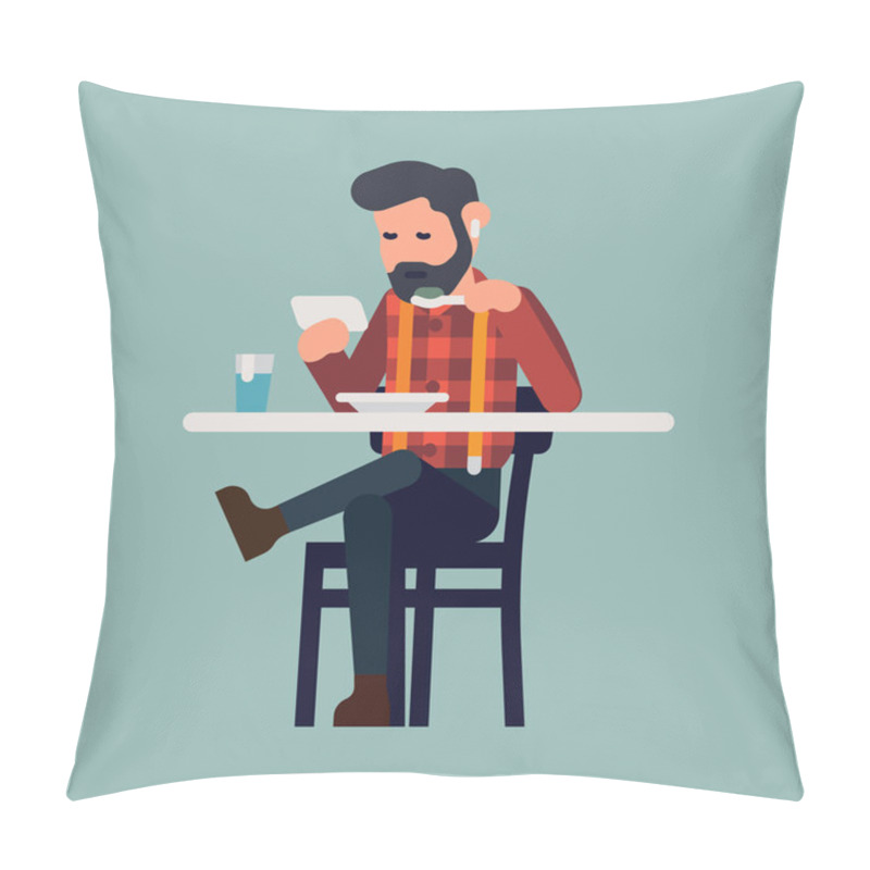 Personality  Distracted Eating Concept Pillow Covers