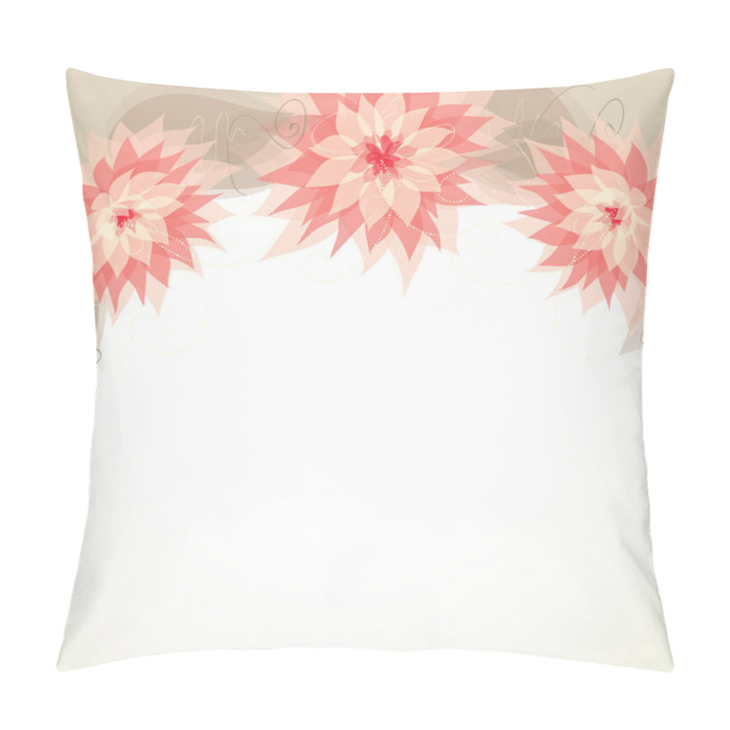 Personality  Design With Three Flowers, Vector Pillow Covers