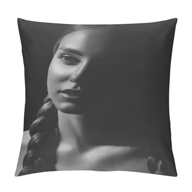 Personality  Sensual Woman With Braids Pillow Covers