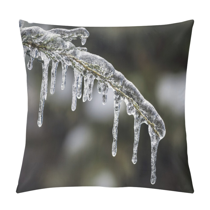 Personality  Icicles On Winter Branch Pillow Covers