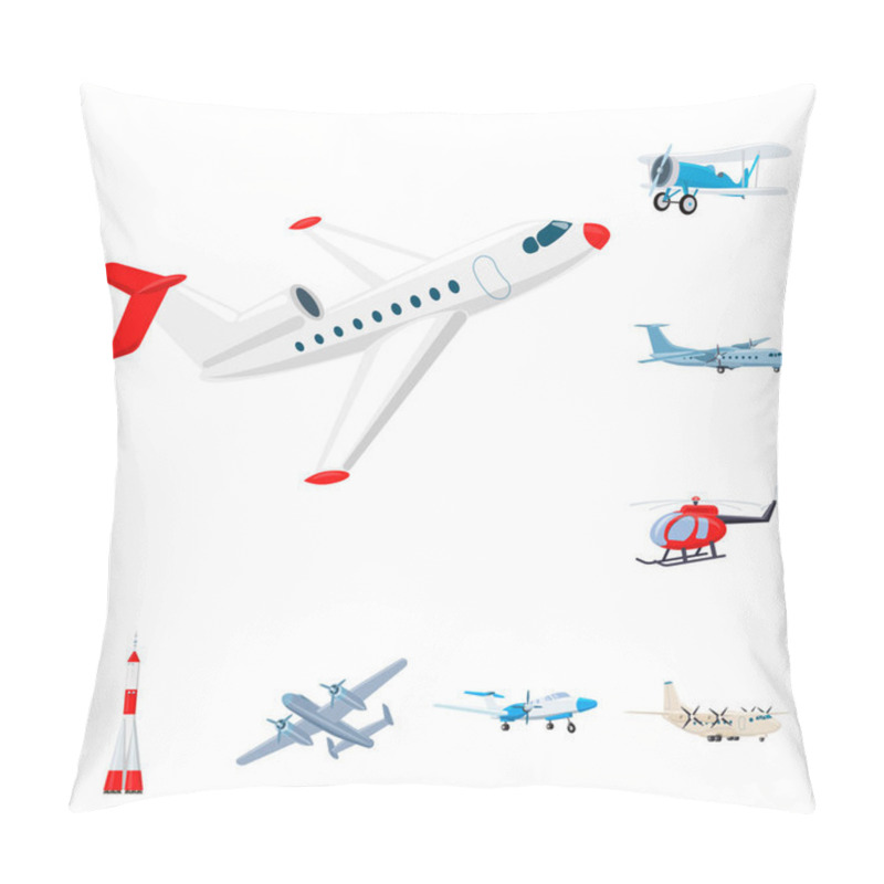 Personality  Isolated Object Of Plane And Transport Logo. Collection Of Plane And Sky Vector Icon For Stock. Pillow Covers