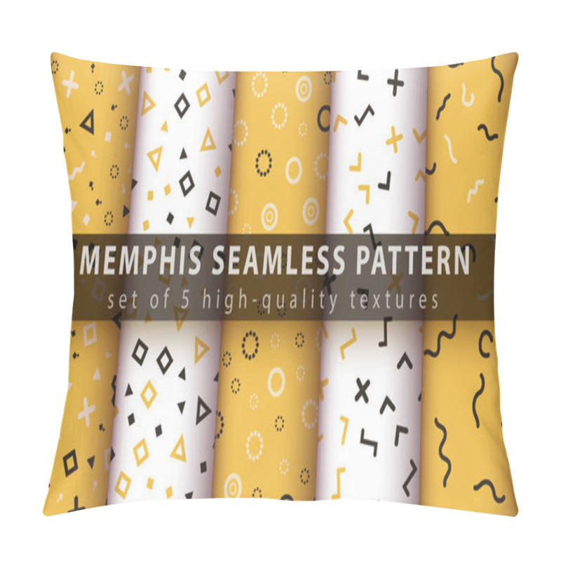 Personality  Memphis Seamless Pattern - Set Five Items Pillow Covers