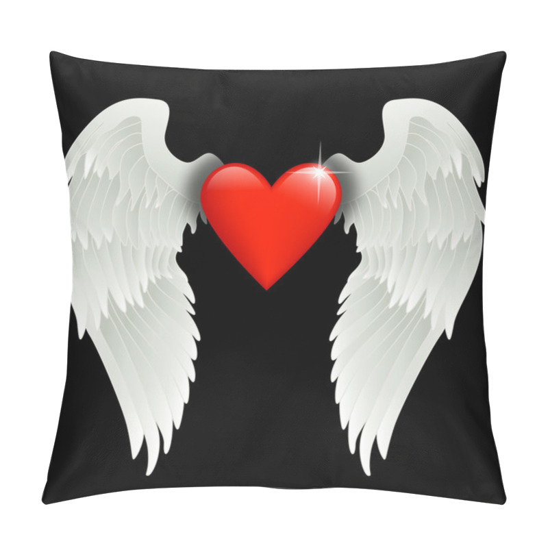 Personality  Heart With Angel Wings Pillow Covers