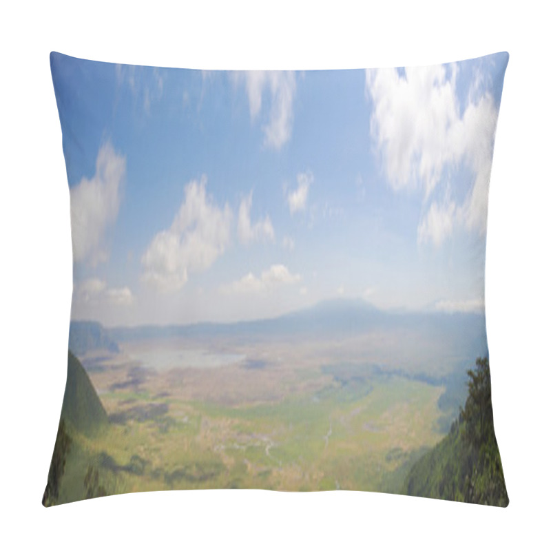 Personality  Panorama View Of Ngorongoro Crater And Rim Pillow Covers