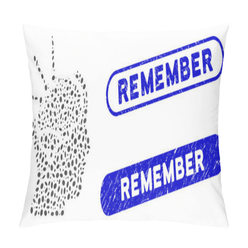 Personality  Oval Mosaic Brain Operation With Scratched Remember Seals Pillow Covers