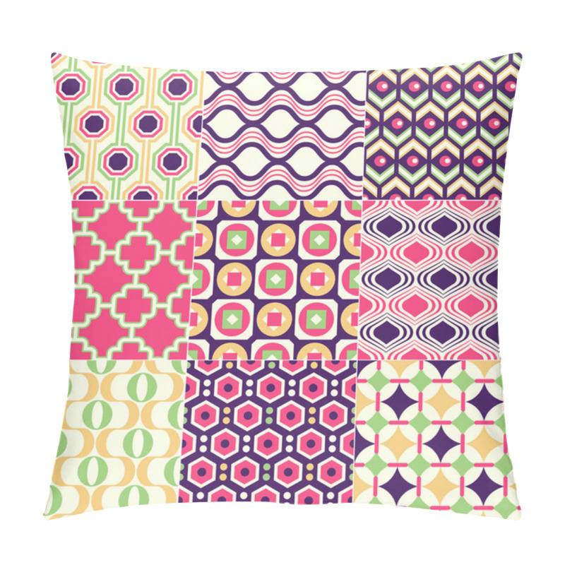 Personality  Seamless Retro Geometric Wallpaper Art Pillow Covers