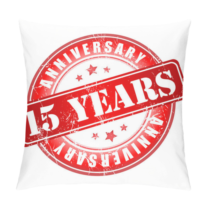 Personality  15 Years Anniversary Stamp. Pillow Covers