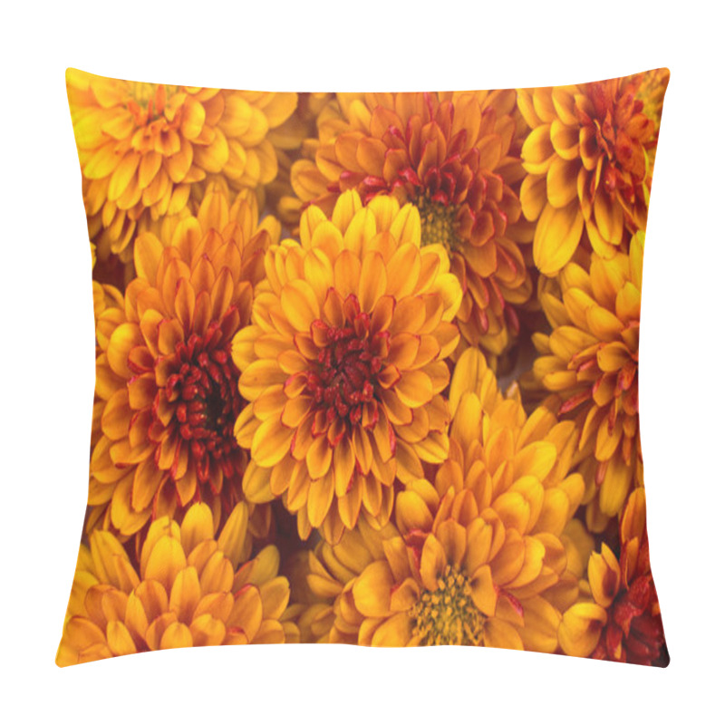 Personality  Yellow-orange Chrysanthemums  Pillow Covers