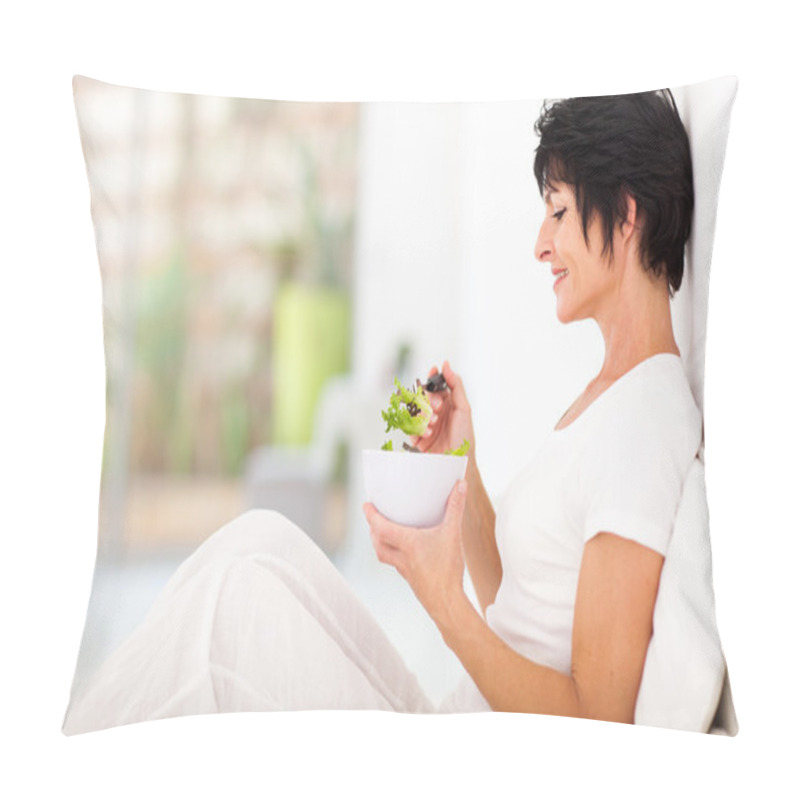 Personality  Woman Eating Salad Pillow Covers