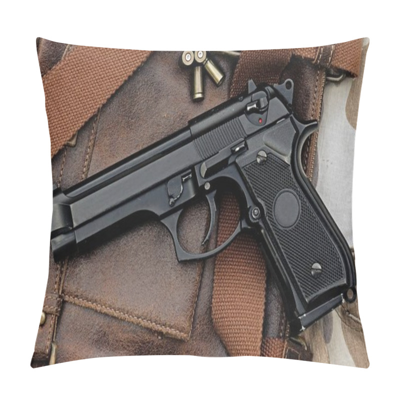 Personality  Handgun, Semi-automatic. Pillow Covers