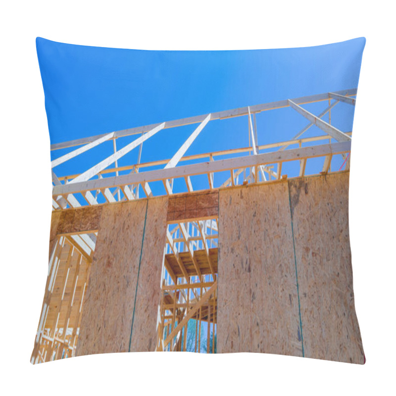 Personality  During Construction Of New Home Beam Stick Was Used To Frame Framework Pillow Covers