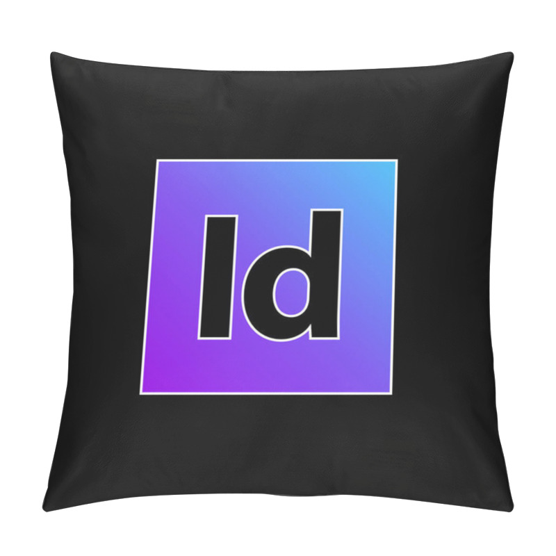 Personality  Adobe Indesign Blue Gradient Vector Icon Pillow Covers