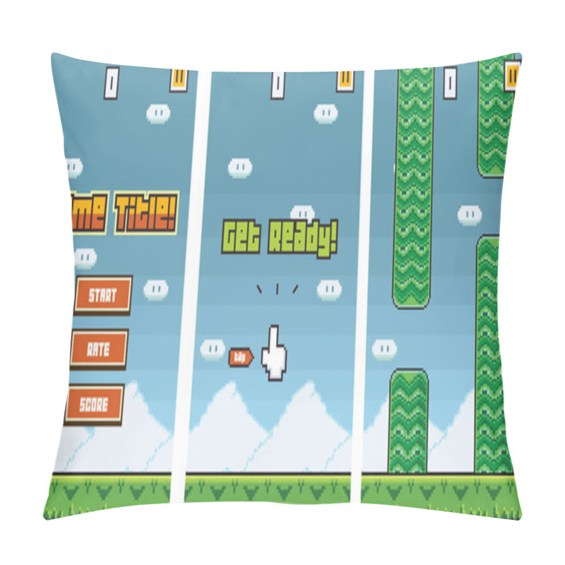 Personality  8Bit Platformer Pixel Art Mobile Game Assets Sprites For Reskin Pillow Covers