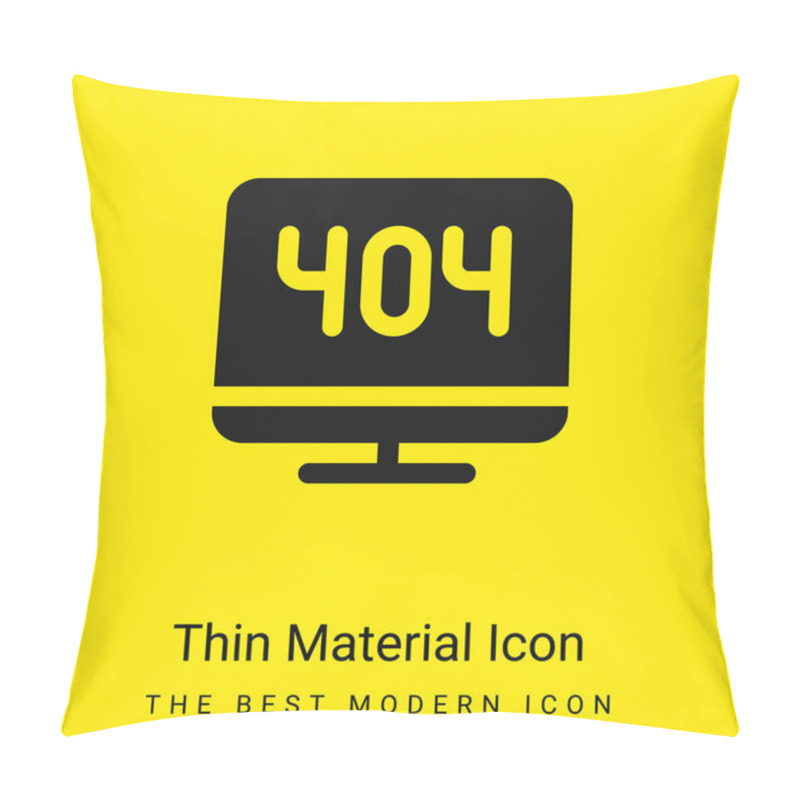 Personality  404 Error Minimal Bright Yellow Material Icon Pillow Covers