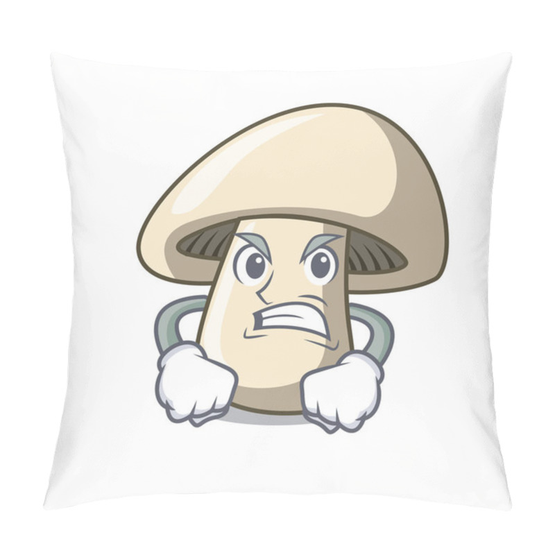 Personality  Angry Champignon Mushroom Mascot Cartoon Pillow Covers