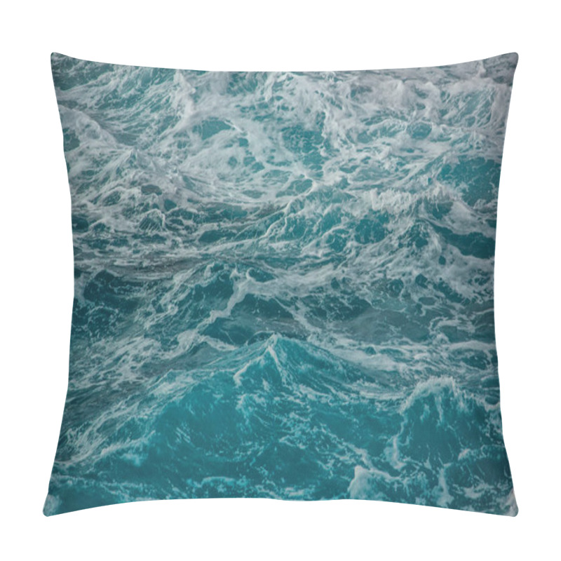 Personality  Blue Waves Of The Ocean Pillow Covers