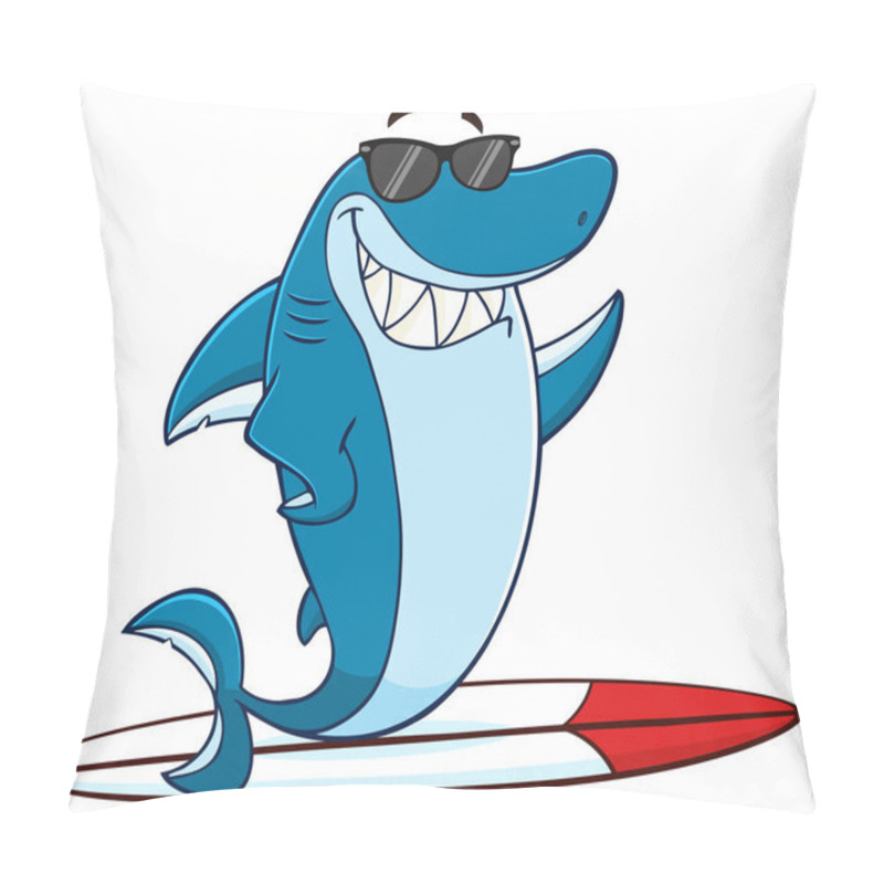 Personality  Shark Cartoon Mascot  Pillow Covers