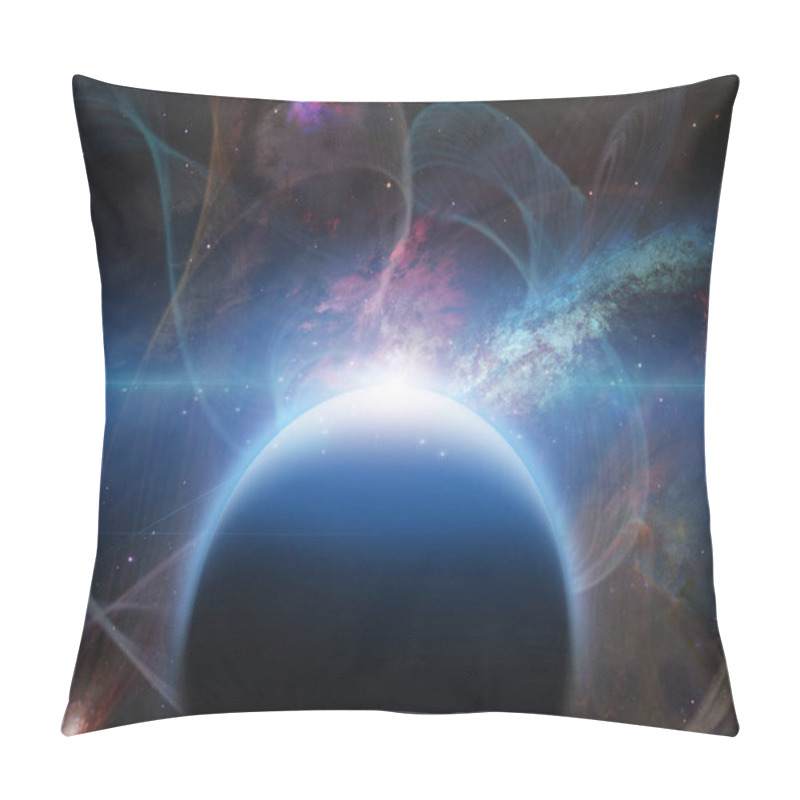 Personality  Planet With Nebulos Filaments Pillow Covers