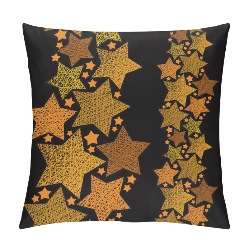 Personality  Golden Stars Seamless Pattern, Vertical Composition, Vector Repe Pillow Covers