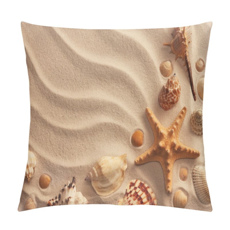 Personality  Sea Shells With Sand Pillow Covers