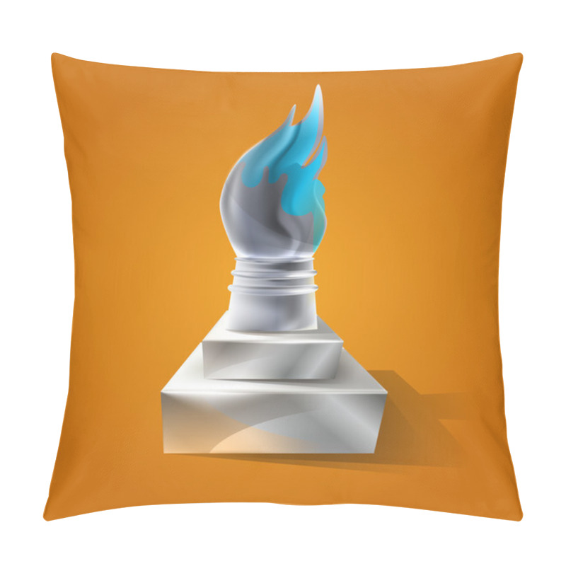 Personality  Ancient Torch Vector Illustration  Pillow Covers