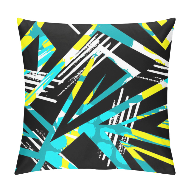 Personality  Grunge Urban Seamless Geometric Pattern,design In Graffity Urban Style. Hipster Print, Brush Pen Hand Drawn Calligraphic Doodle Texture.Perfect For Fabric, Textile,aparel Design, Sport Clothes Pillow Covers