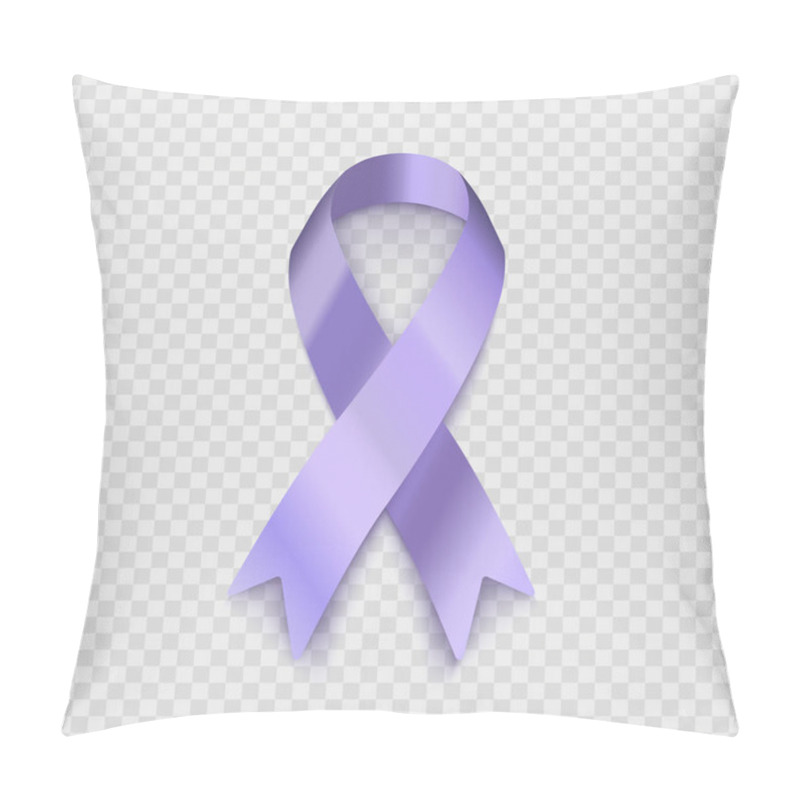 Personality  Stock Vector Illustration Lavender Ribbon Isolated On Transparent Background. The Problem Of Epilepsy And Cancer. EPS10 Pillow Covers