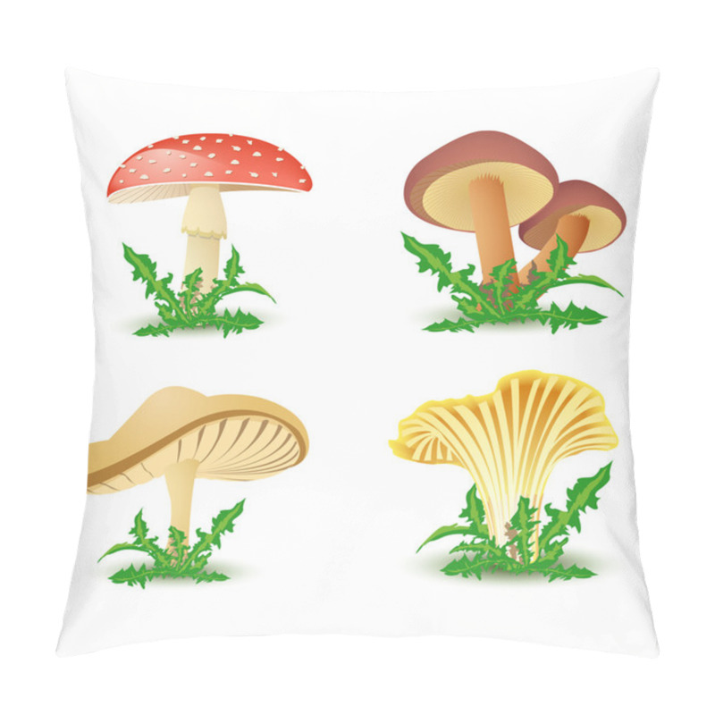 Personality  Mushrooms Vector Pillow Covers