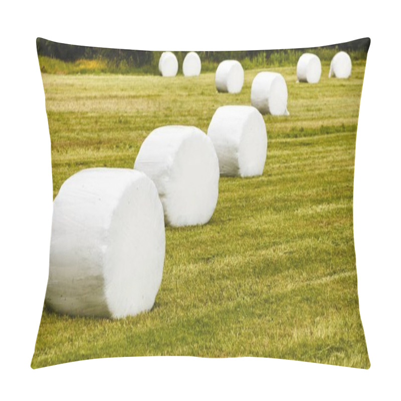 Personality  Bale Of Hay Wrapped In Plastic Foil Pillow Covers