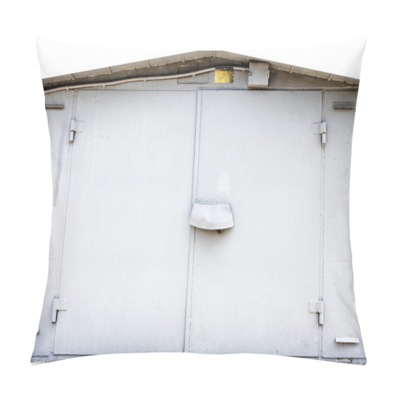 Personality  Old Metal Warehouse Door, Hangar, High Resolution Photo Pillow Covers