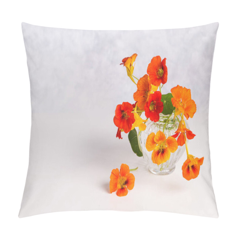 Personality  Image With Nasturtiums. Pillow Covers