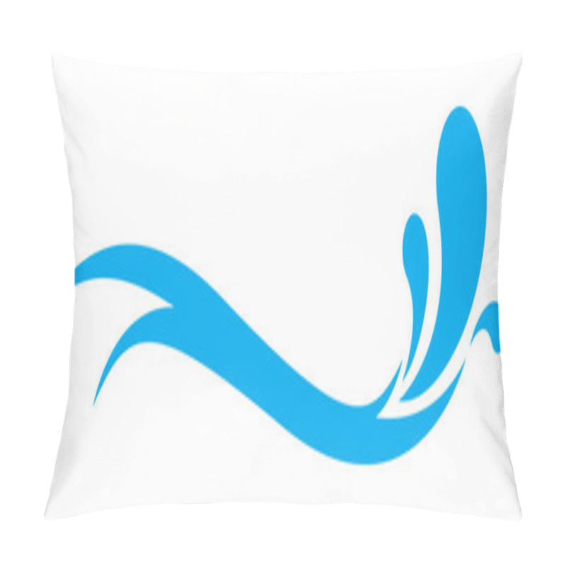 Personality  Water Splash, Water Wave Ocean Graphic Symbol, Water Ripples Light Blue, Ocean Sea Surface Graphic, Aqua Flowing Graphic Pillow Covers