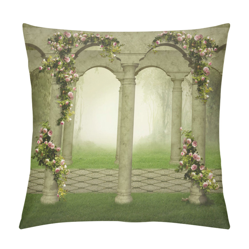 Personality  Fantasy Garden In The Fog. 3D Rendering Pillow Covers