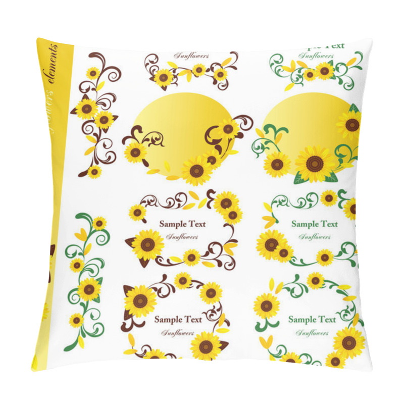 Personality  Sunflower Elements Set Pillow Covers