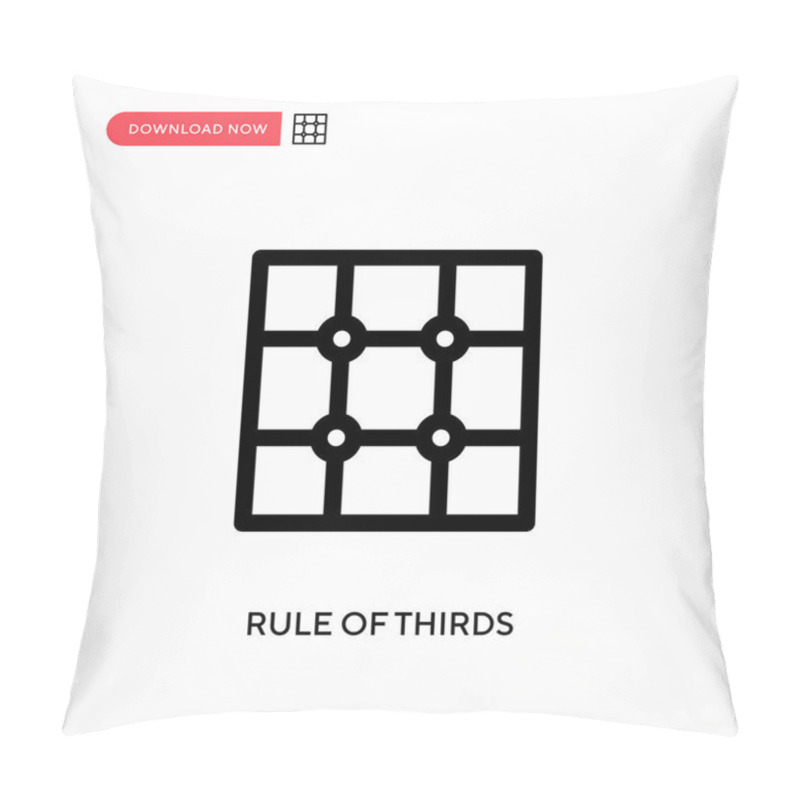 Personality  Rule Of Thirds Simple Vector Icon. Modern, Simple Flat Vector Illustration For Web Site Or Mobile App Pillow Covers