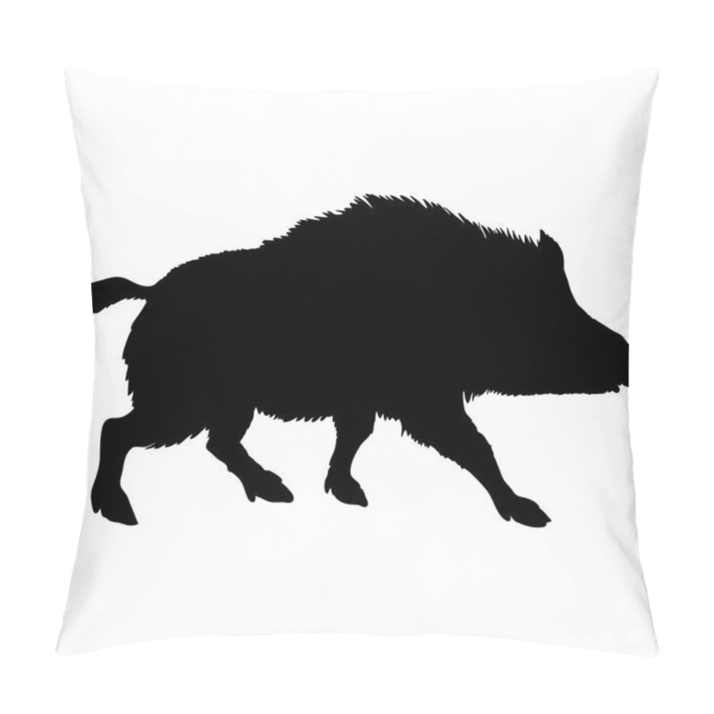 Personality  Boar Silhouette Black Wild Pillow Covers