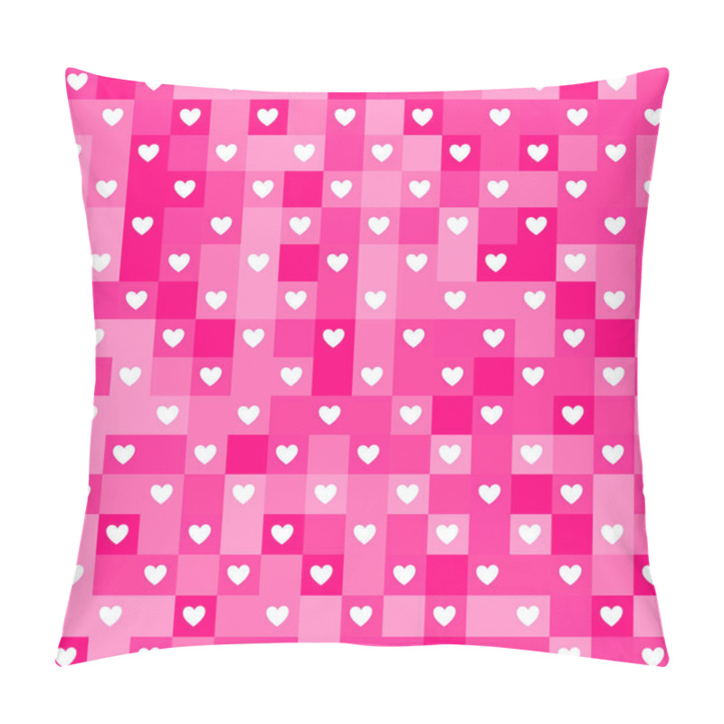 Personality  Bright Pink Hearts, Seamless Background Pillow Covers