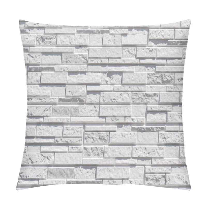 Personality  Modern White Stone Tile Wall Background Pillow Covers