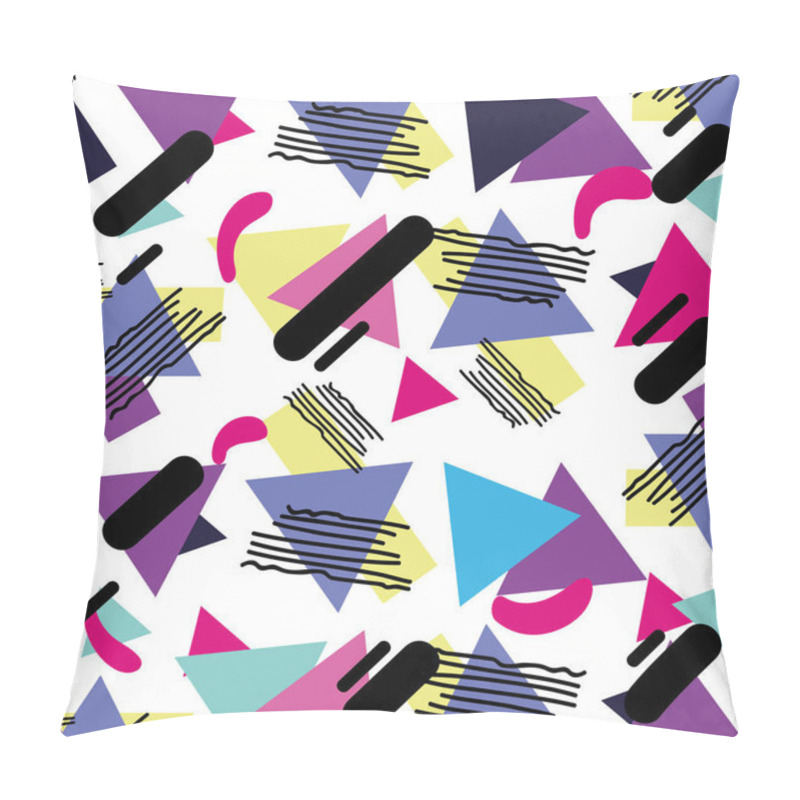 Personality  Triangle With Abstract Figures Style Background Vector Illustration Pillow Covers