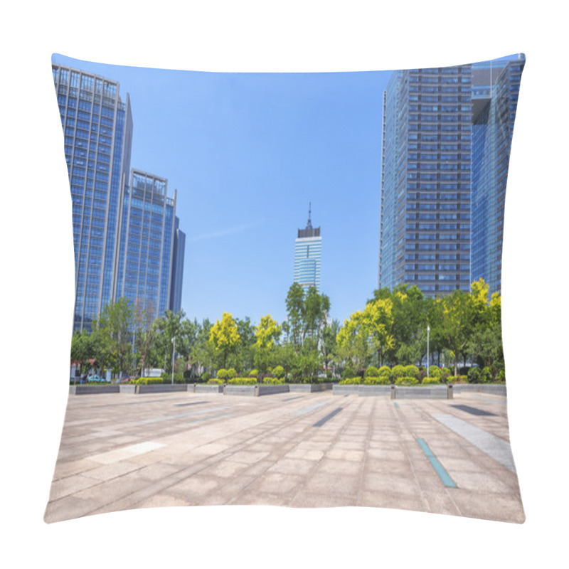 Personality  Modern Skyline And Empty Road Floor Pillow Covers