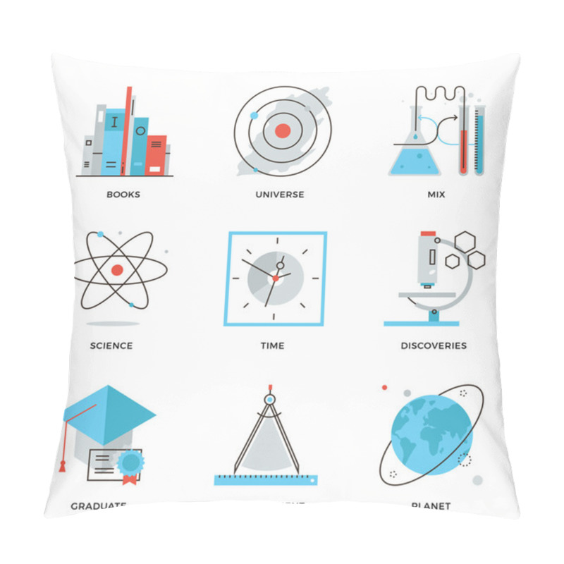 Personality  Science And Discovery  Icons Pillow Covers