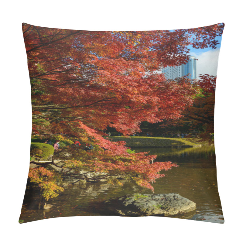 Personality  Koishikawa Korakuen Garden In Autumn In Tokyo Pillow Covers